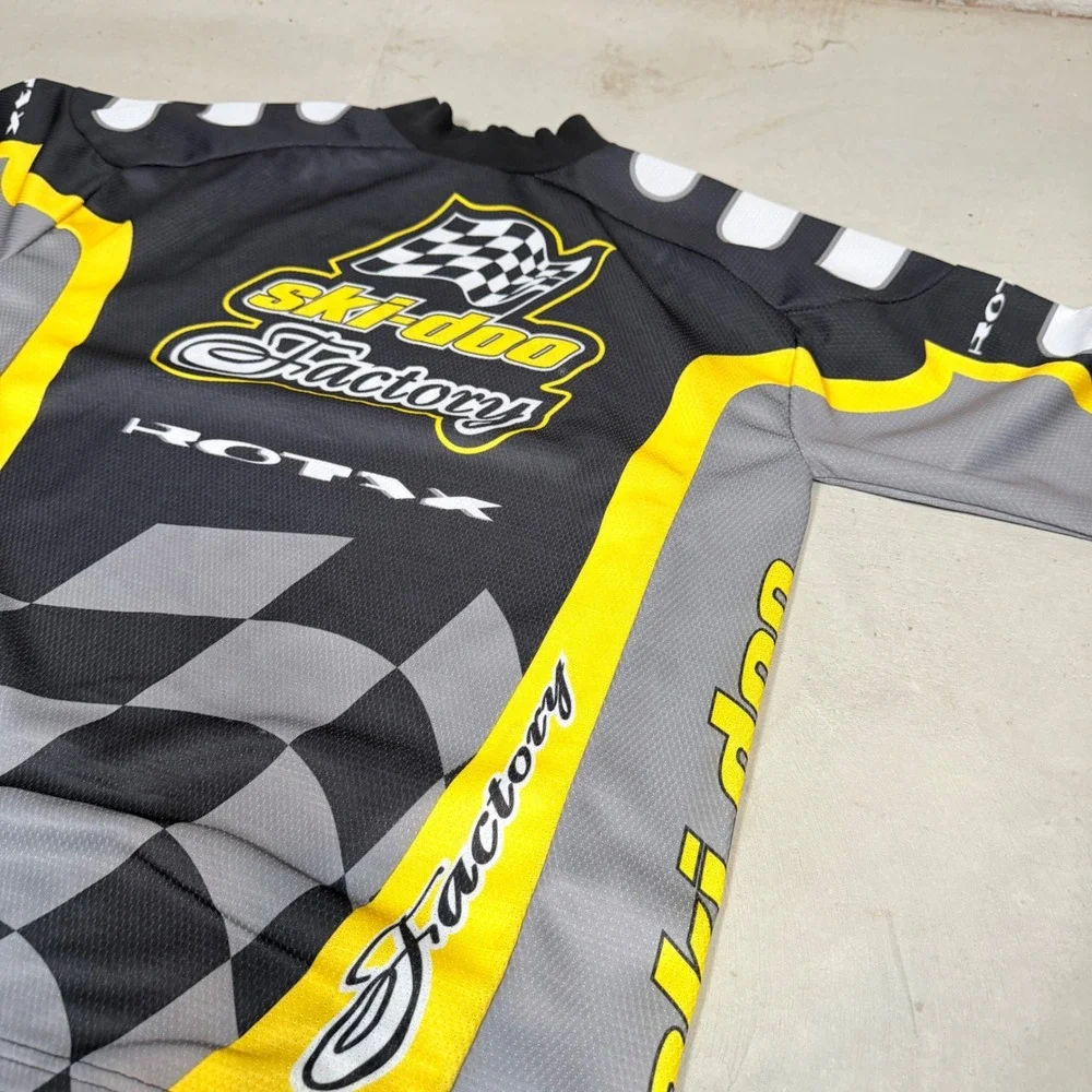 Vintage Ski-Doo Factory Rotax Sno Gear Racing Jersey Mens Medium‎ Black Yellow